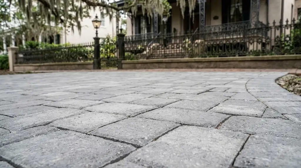 paver driveway installation in savannah, ga